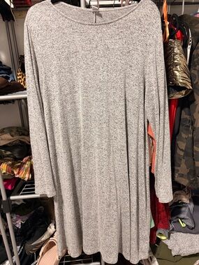 Old Navy Gray Midi Dress